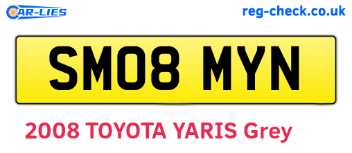 SM08MYN are the vehicle registration plates.