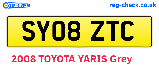 SY08ZTC are the vehicle registration plates.