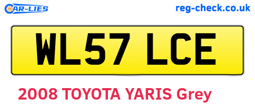 WL57LCE are the vehicle registration plates.