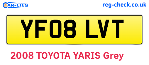YF08LVT are the vehicle registration plates.