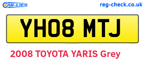 YH08MTJ are the vehicle registration plates.