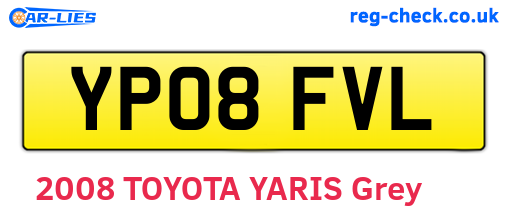 YP08FVL are the vehicle registration plates.