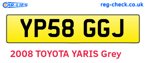 YP58GGJ are the vehicle registration plates.