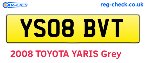 YS08BVT are the vehicle registration plates.