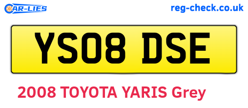 YS08DSE are the vehicle registration plates.