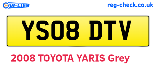 YS08DTV are the vehicle registration plates.