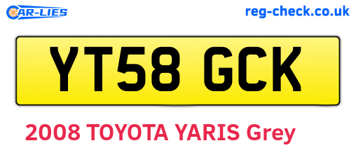 YT58GCK are the vehicle registration plates.