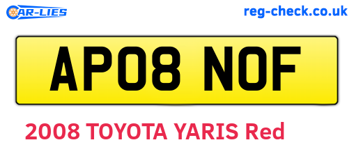 AP08NOF are the vehicle registration plates.
