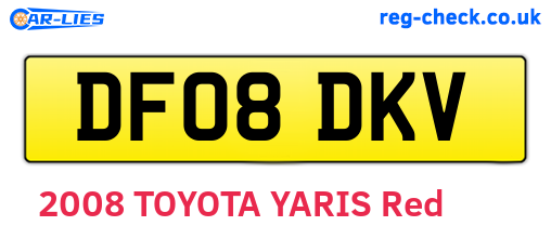 DF08DKV are the vehicle registration plates.