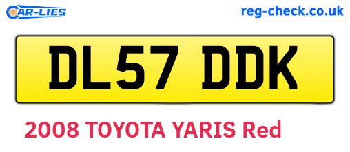 DL57DDK are the vehicle registration plates.