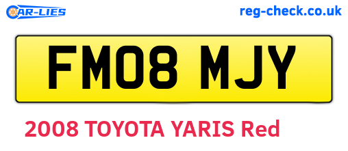 FM08MJY are the vehicle registration plates.