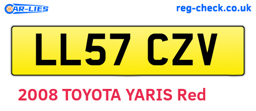 LL57CZV are the vehicle registration plates.