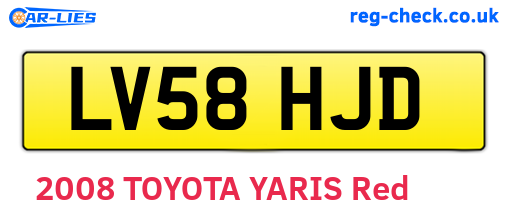 LV58HJD are the vehicle registration plates.