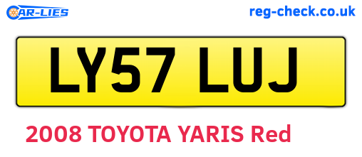 LY57LUJ are the vehicle registration plates.