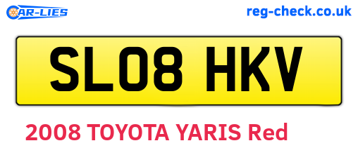 SL08HKV are the vehicle registration plates.