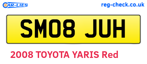 SM08JUH are the vehicle registration plates.