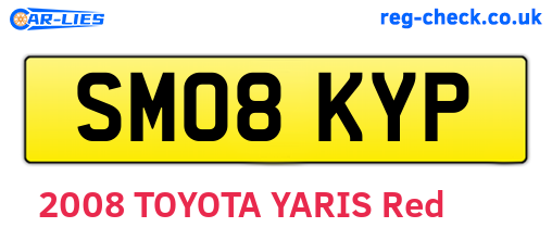 SM08KYP are the vehicle registration plates.