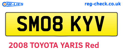 SM08KYV are the vehicle registration plates.