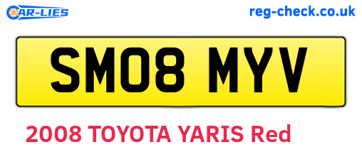 SM08MYV are the vehicle registration plates.