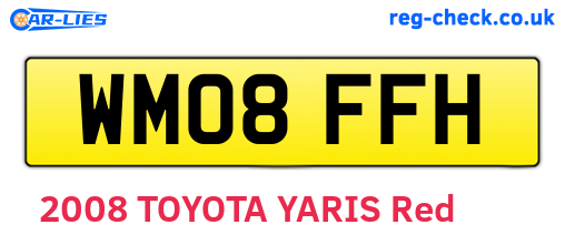 WM08FFH are the vehicle registration plates.