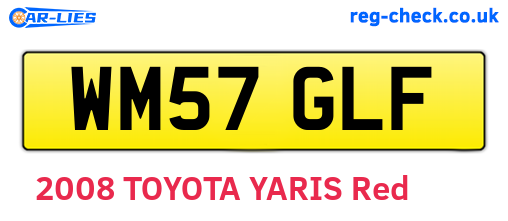 WM57GLF are the vehicle registration plates.