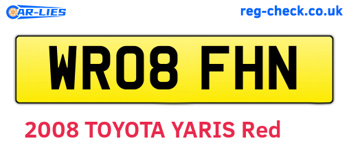 WR08FHN are the vehicle registration plates.