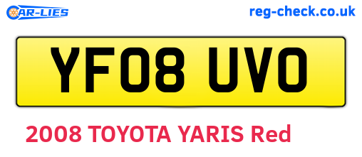 YF08UVO are the vehicle registration plates.