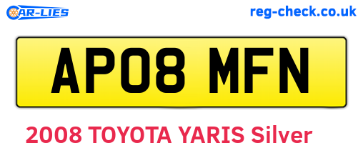 AP08MFN are the vehicle registration plates.