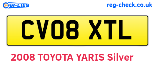 CV08XTL are the vehicle registration plates.