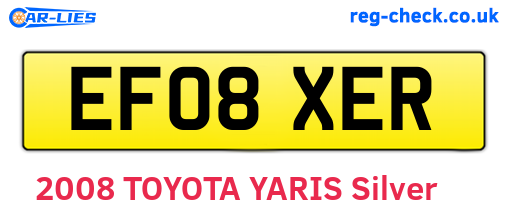 EF08XER are the vehicle registration plates.