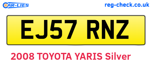 EJ57RNZ are the vehicle registration plates.