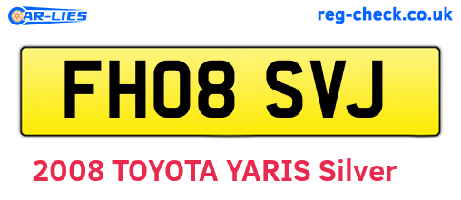 FH08SVJ are the vehicle registration plates.