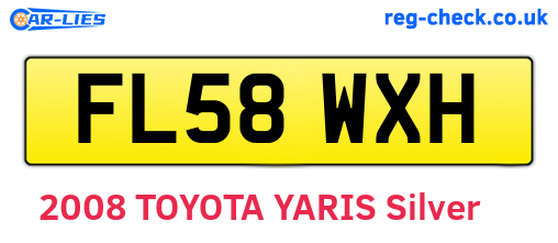 FL58WXH are the vehicle registration plates.