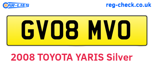 GV08MVO are the vehicle registration plates.