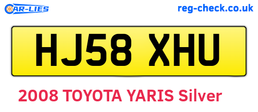 HJ58XHU are the vehicle registration plates.
