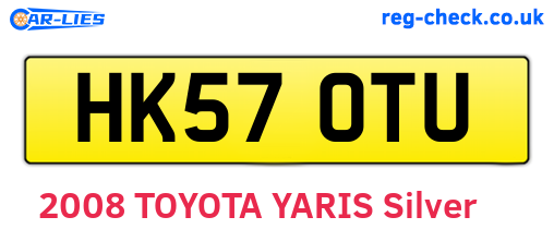 HK57OTU are the vehicle registration plates.