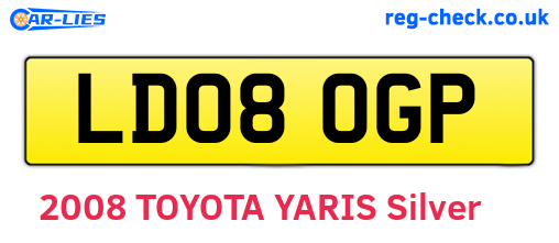 LD08OGP are the vehicle registration plates.