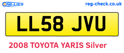 LL58JVU are the vehicle registration plates.