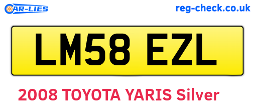 LM58EZL are the vehicle registration plates.