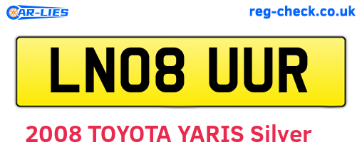 LN08UUR are the vehicle registration plates.