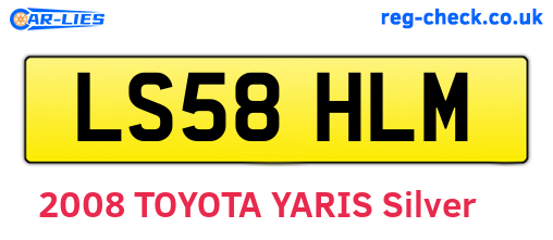 LS58HLM are the vehicle registration plates.
