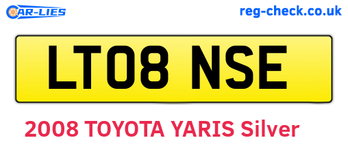 LT08NSE are the vehicle registration plates.
