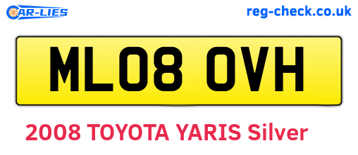 ML08OVH are the vehicle registration plates.