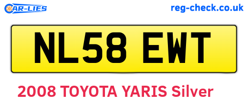 NL58EWT are the vehicle registration plates.