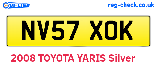 NV57XOK are the vehicle registration plates.