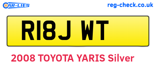 R18JWT are the vehicle registration plates.