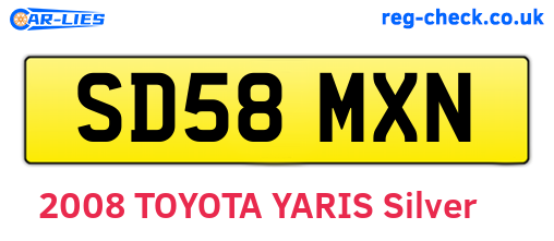 SD58MXN are the vehicle registration plates.