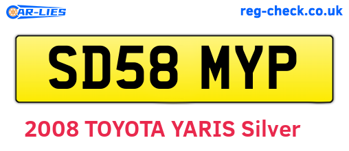 SD58MYP are the vehicle registration plates.