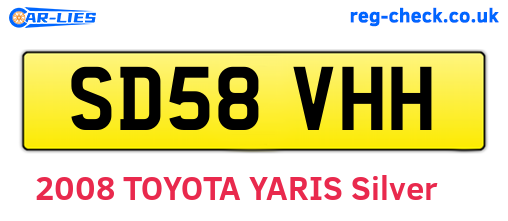 SD58VHH are the vehicle registration plates.