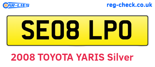 SE08LPO are the vehicle registration plates.